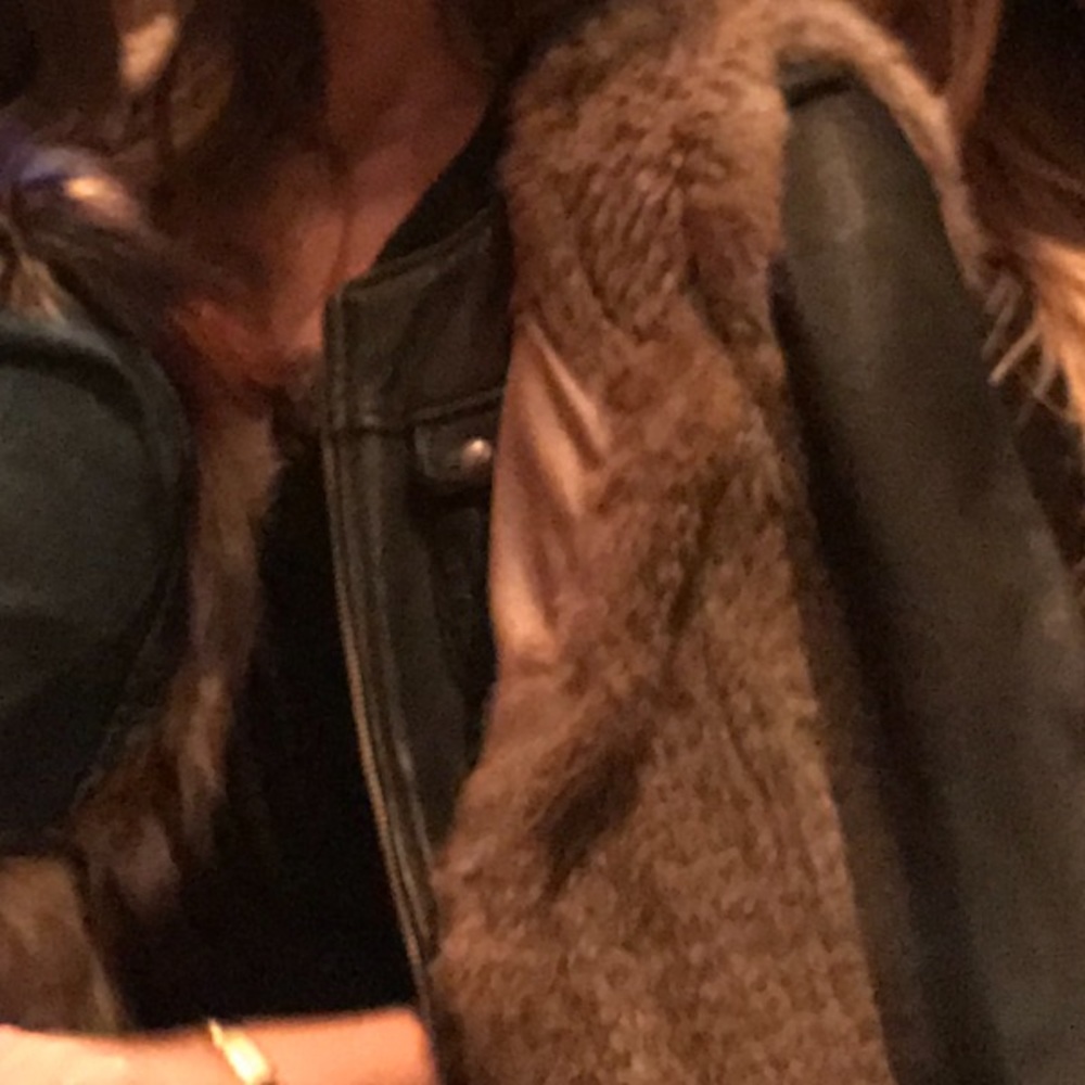 525 America brown fur vest